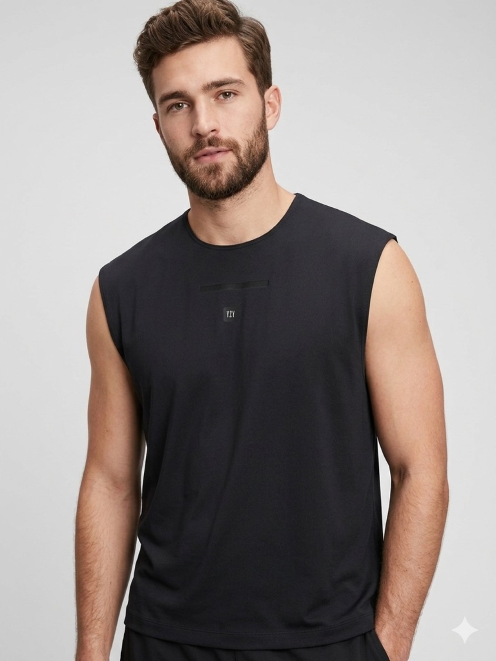 Men's Black Sleeveless Performance Tank Top